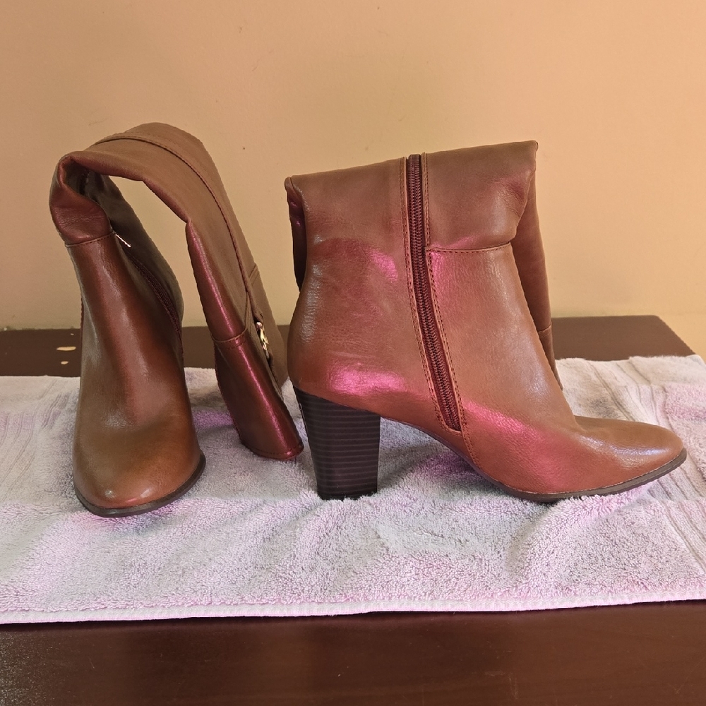 Alfani Elegant Tan Heeled Boots